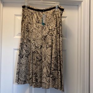 A line Black and Tan Skirt